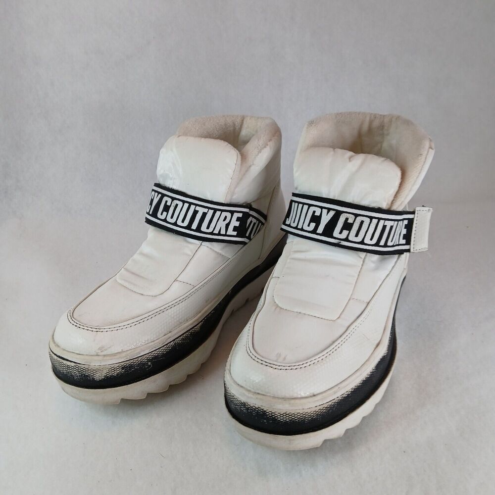 Juicy Couture Veronica White Platform Puffer Boots Size 7